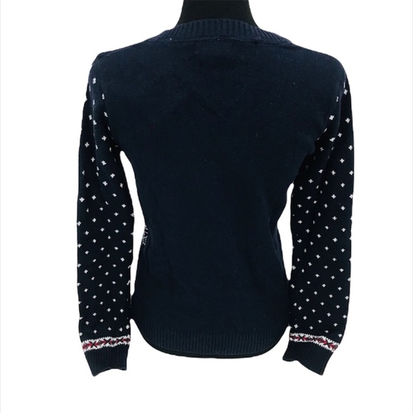 Jingles & Joy Dear Santa...All I Want Is Peace and Quiet Sweater, Navy, Large - Picture 3 of 6